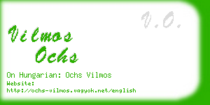 vilmos ochs business card